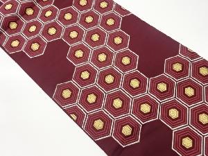 服部織物製　亀甲文様織出し袋帯